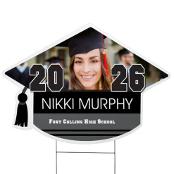 Class Pride! Graduation Cap Photo Yard Sign