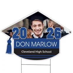 Class Pride! Graduation Cap Photo Yard Sign