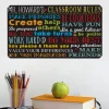 Classroom Rules Metal Sign