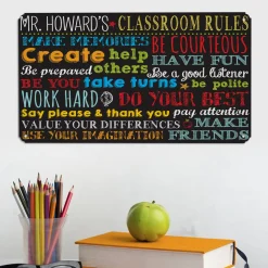 Classroom Rules Metal Sign