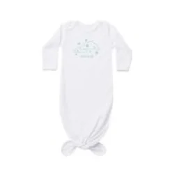 Clouds and Stars Baby Knotted Gown