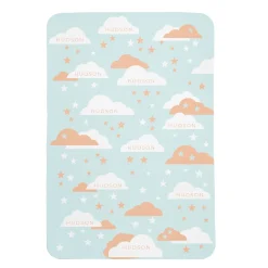 Clouds and Stars Baby Swaddle Blanket