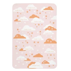 Clouds and Stars Baby Swaddle Blanket