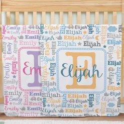 Collage Name Blanket