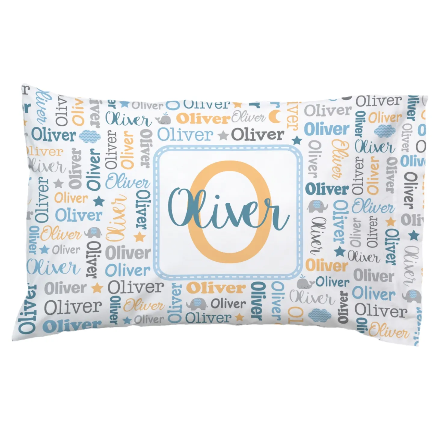 Collage Name Pillowcase