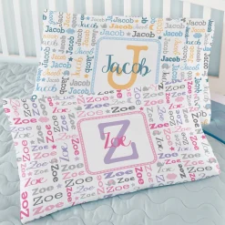 Collage Name Pillowcase
