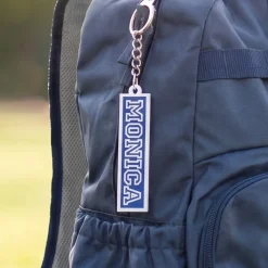 Collegiate Style Name Acrylic Backpack Tag