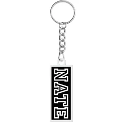 Collegiate Style Name Acrylic Backpack Tag