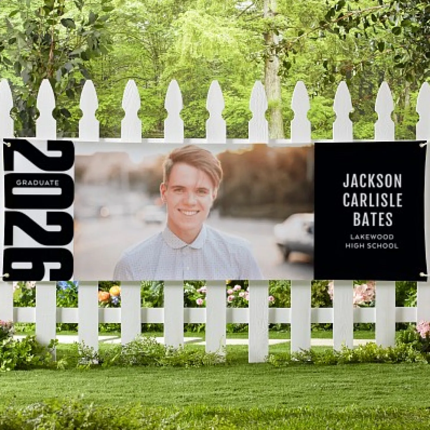 Color Block Graduation Photo Banner