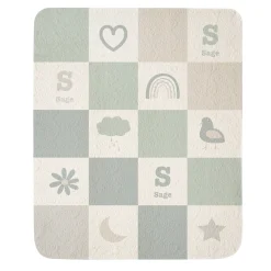 Color Block Name Quilted Baby Blanket