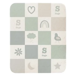 Color Block Name Quilted Baby Blanket