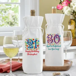Colorful Birthday Wine Bag
