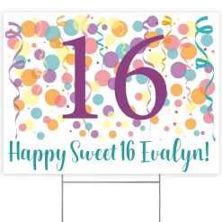 Colorful Birthday Yard Sign