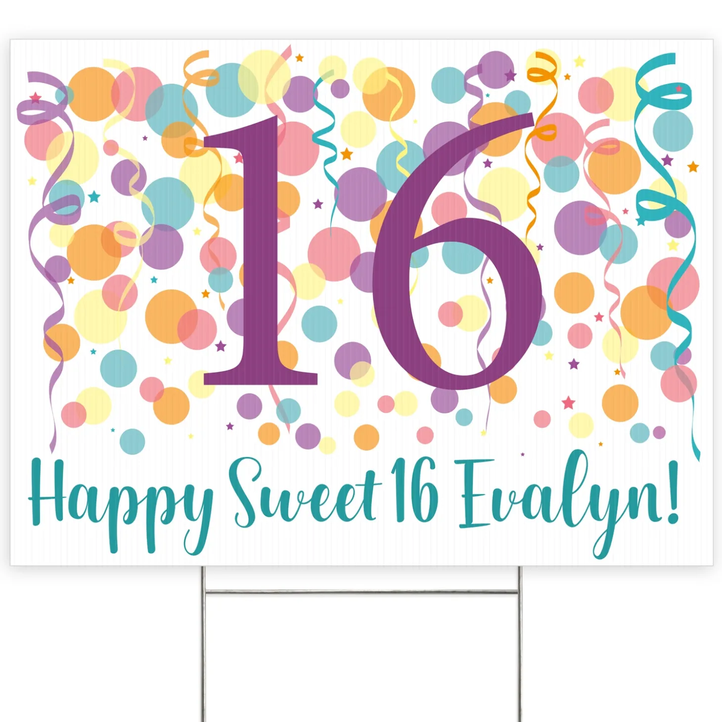Colorful Birthday Yard Sign