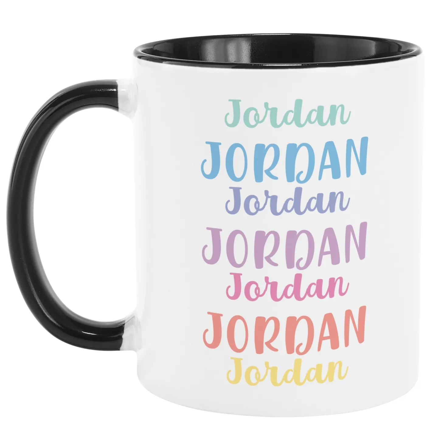 Colorful Cascading Name Mug