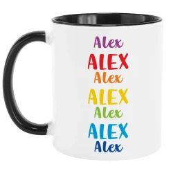 Colorful Cascading Name Mug