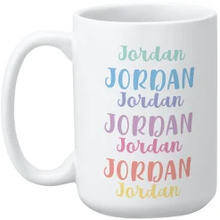 Colorful Cascading Name Mug