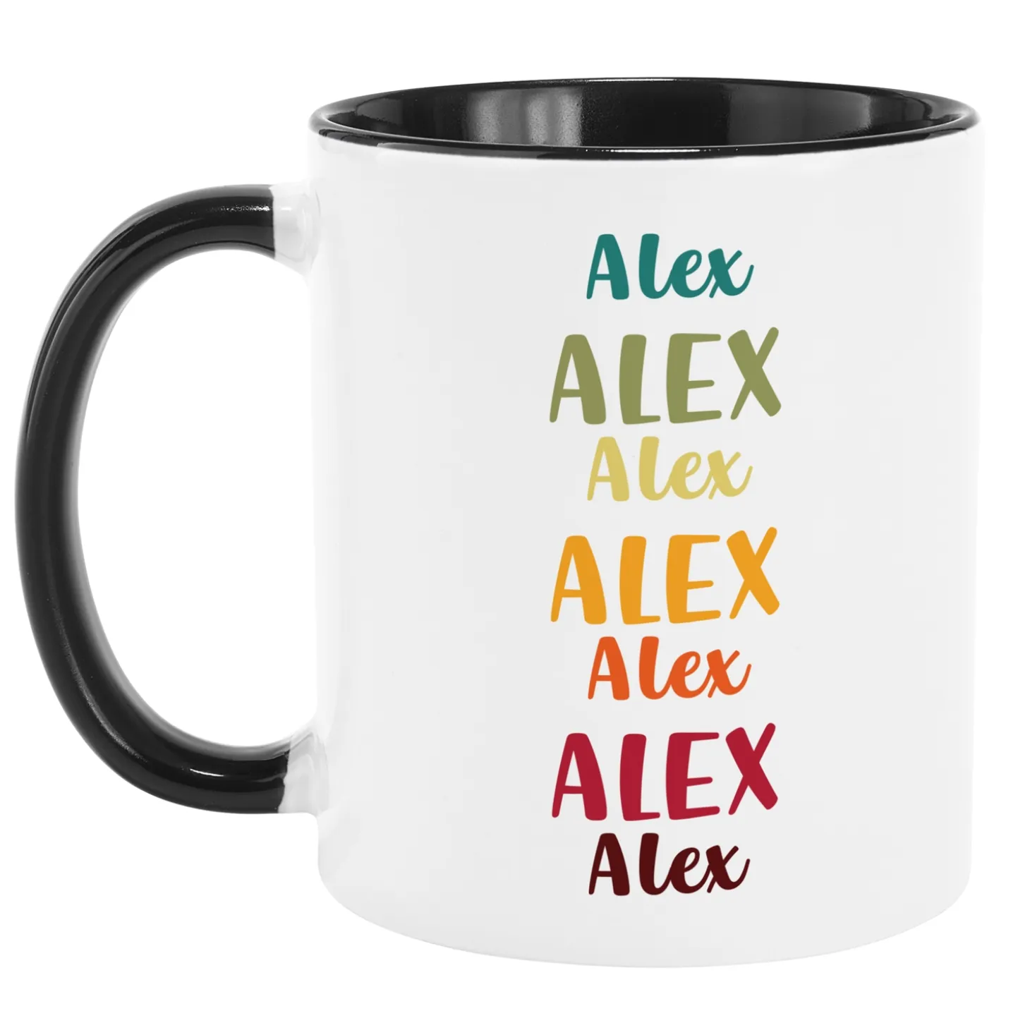 Colorful Cascading Name Mug