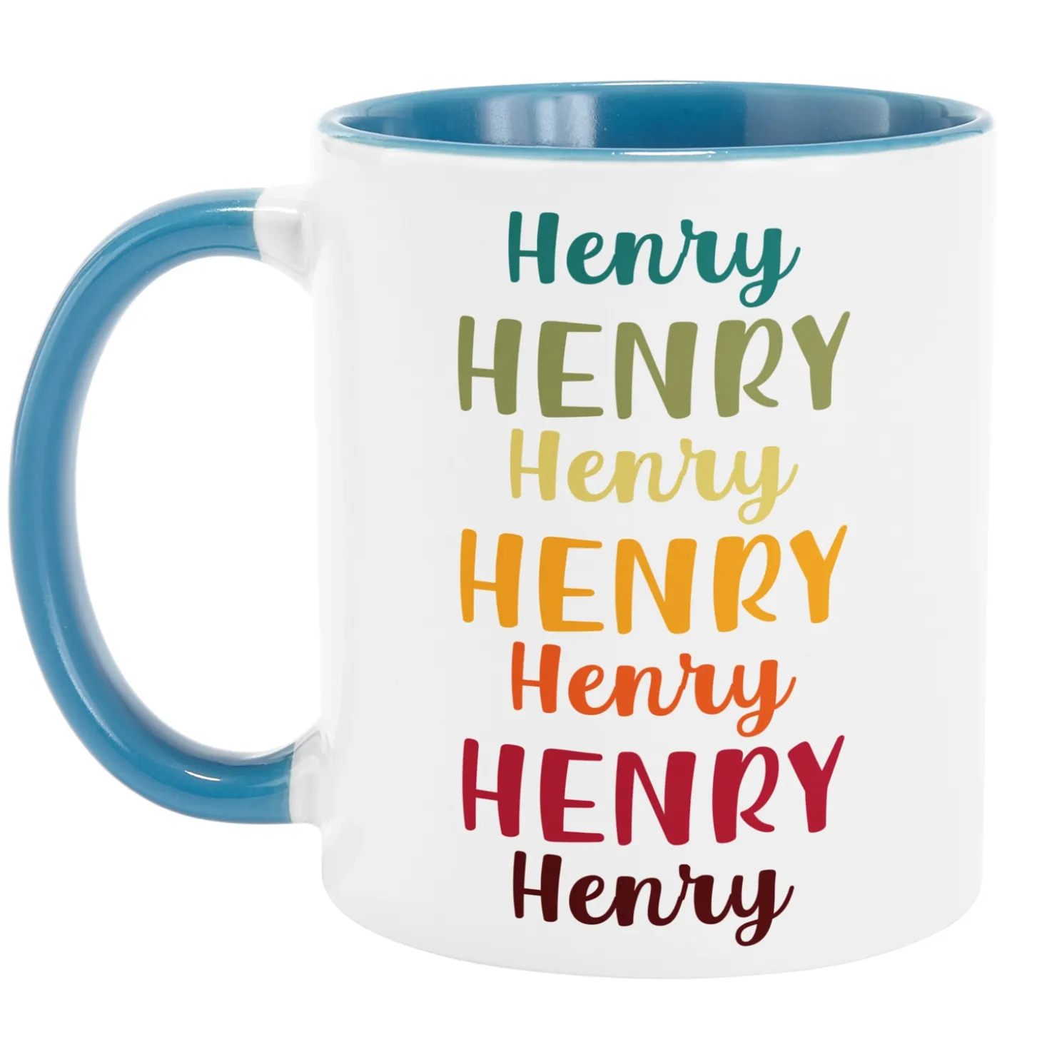 Colorful Cascading Name Mug