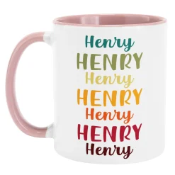 Colorful Cascading Name Mug