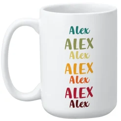 Colorful Cascading Name Mug