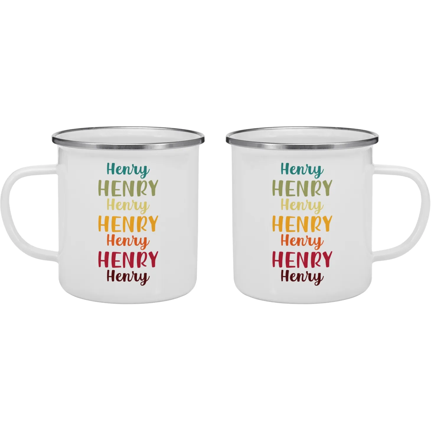Colorful Cascading Name Mug