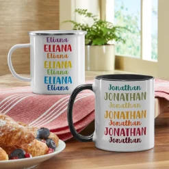 Colorful Cascading Name Mug