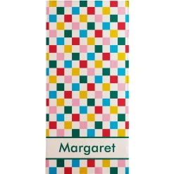 Colorful Checkerboard Beach Towel