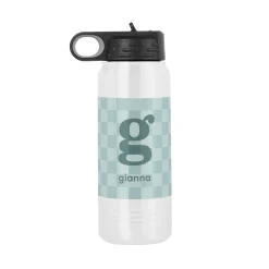 Colorful Checkered Water Bottle