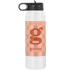 Colorful Checkered Water Bottle
