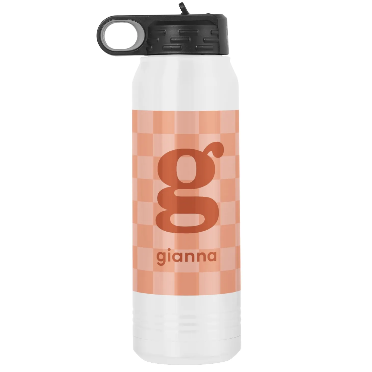 Colorful Checkered Water Bottle