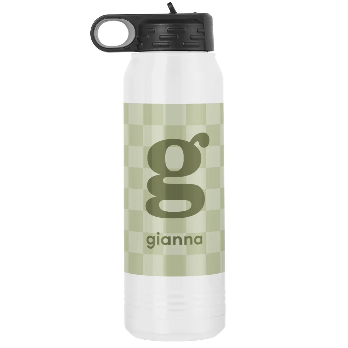 Colorful Checkered Water Bottle