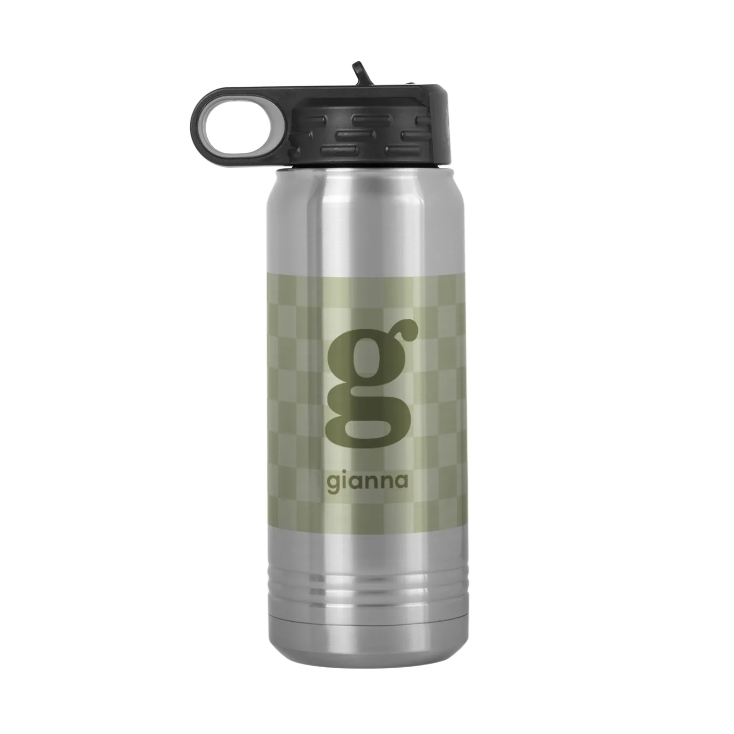 Colorful Checkered Water Bottle