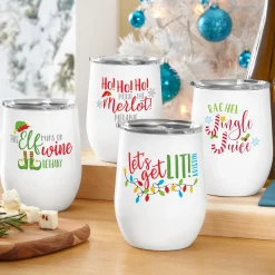 Colorful Christmas Insulated Wine Tumbler