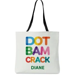 Colorful Dot Bam Crack Mahjong Tote Bag