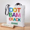 Colorful Dot Bam Crack Mahjong Tote Bag
