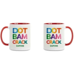 Colorful Dot Bam Crack Mahjong Mug