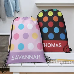 Colorful Dots Drawstring Bag