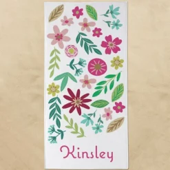 Colorful Flora Beach Towel