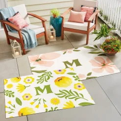 Colorful Floral Blooms Oversized Mat