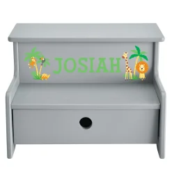 Colorful Icon Storage Step Stool