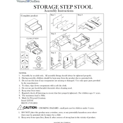 Colorful Icon Storage Step Stool