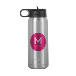 Colorful Initial & Name Water Bottle