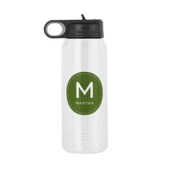 Colorful Initial & Name Water Bottle
