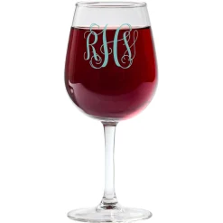 Colorful Monogram Wine Glasses