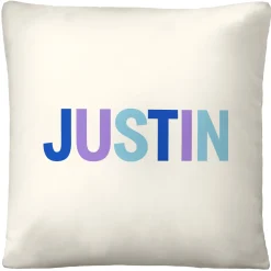 Colorful Name Throw Pillow