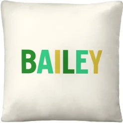 Colorful Name Throw Pillow