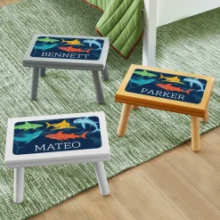 Colorful Sharks Step Stool