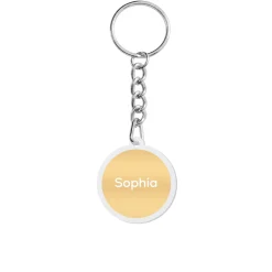 Colorful Stripes Name Acrylic Keychain