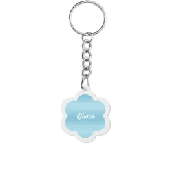 Colorful Stripes Name Acrylic Keychain
